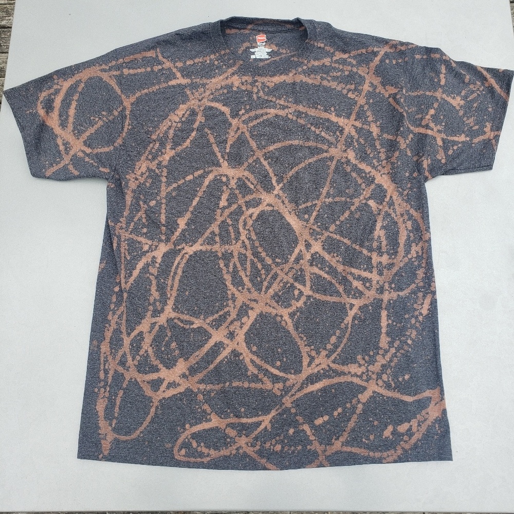 Unisex L - Heather Gray - Bleach Washed Tee